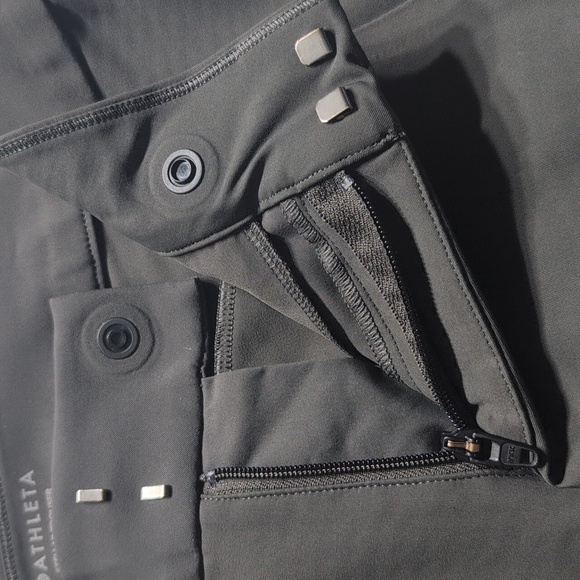 Athleta Grey/Green Trauser Ankle Zipper Size 2P - Picture 8 of 12